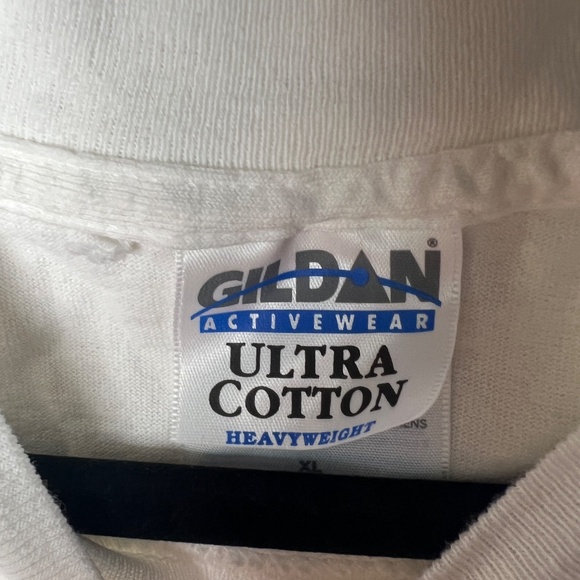 Gildan Activewear SAC 25 years White Gold Black Short Sleeve T-shirt Adult XL - Picture 7 of 11